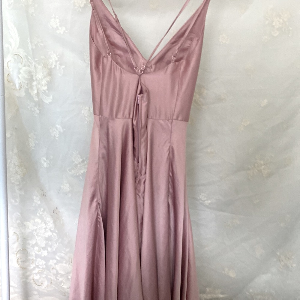 Satin Pink Gown - Picture 2 of 2
